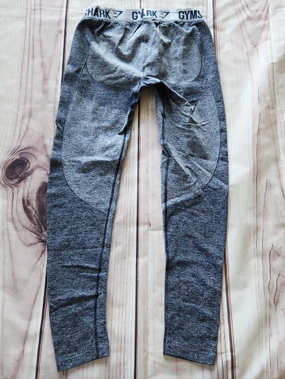 Gymshark "Flex Legging V3" Blue Marl Light Grey #GLLG015-SBM | Women's Size L - Picture 5 of 8